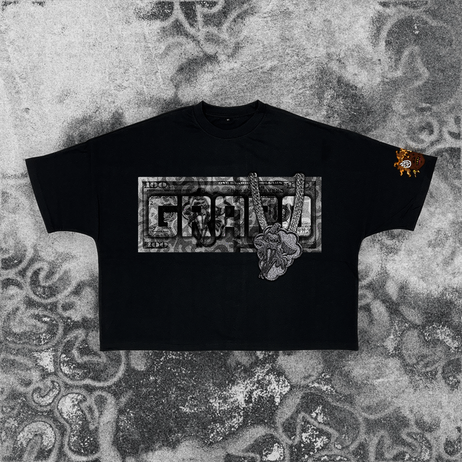 Black "Rich Off Grapo" Box Tee