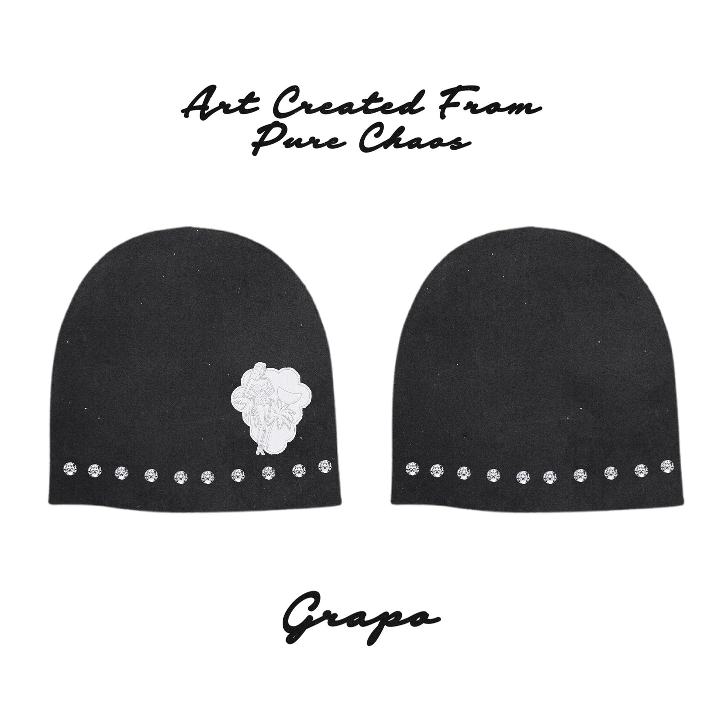 “Art & Chaos” Medusa Stone Grapo Beanie