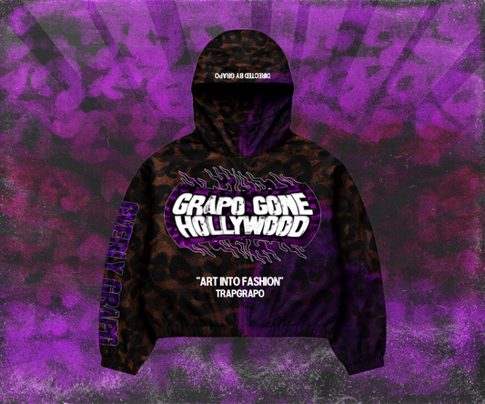 “Sippin Triss” Grapo Gone Hollywood Windblazer Zipper Hoodie