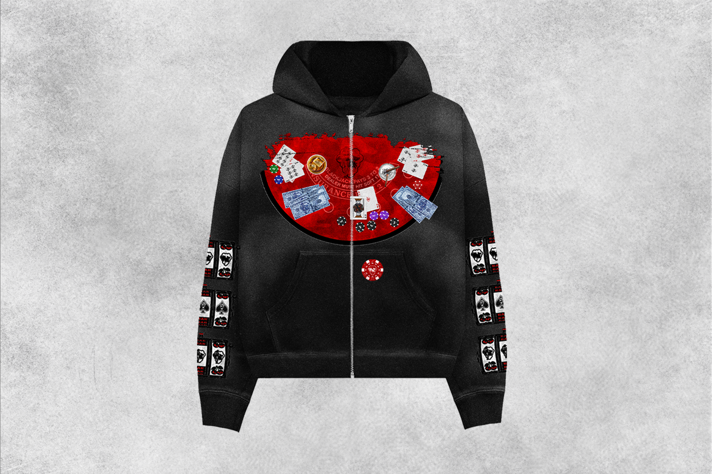 “Fetti Roulette” Krazy Gamble Zipper Hoodie