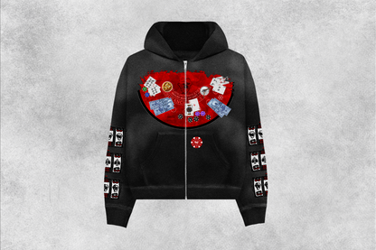 “Fetti Roulette” Krazy Gamble Zipper Hoodie