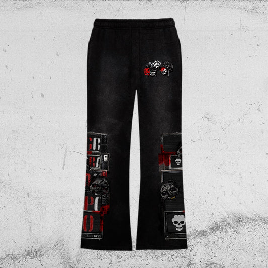 “Game Ova” Grapo Purge Flare Sweatpants