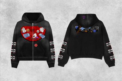 “Fetti Roulette” Krazy Gamble Zipper Hoodie