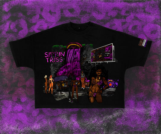 “Sippin Triss” Mr.Grapo Music Video Oversized Comfort Tee