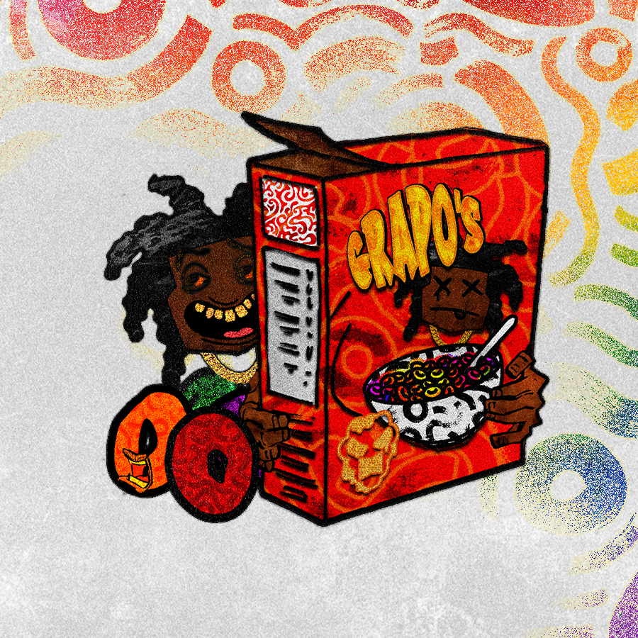"GRAPO's Cereal" Higher Than Grapo
Oversized Tee [Exclusive]