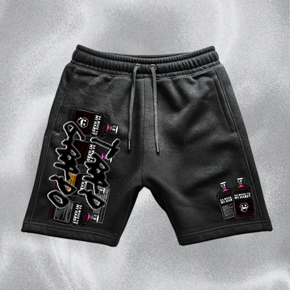 Charcoal "Da Wock To My Hardt" Fleece Shorts